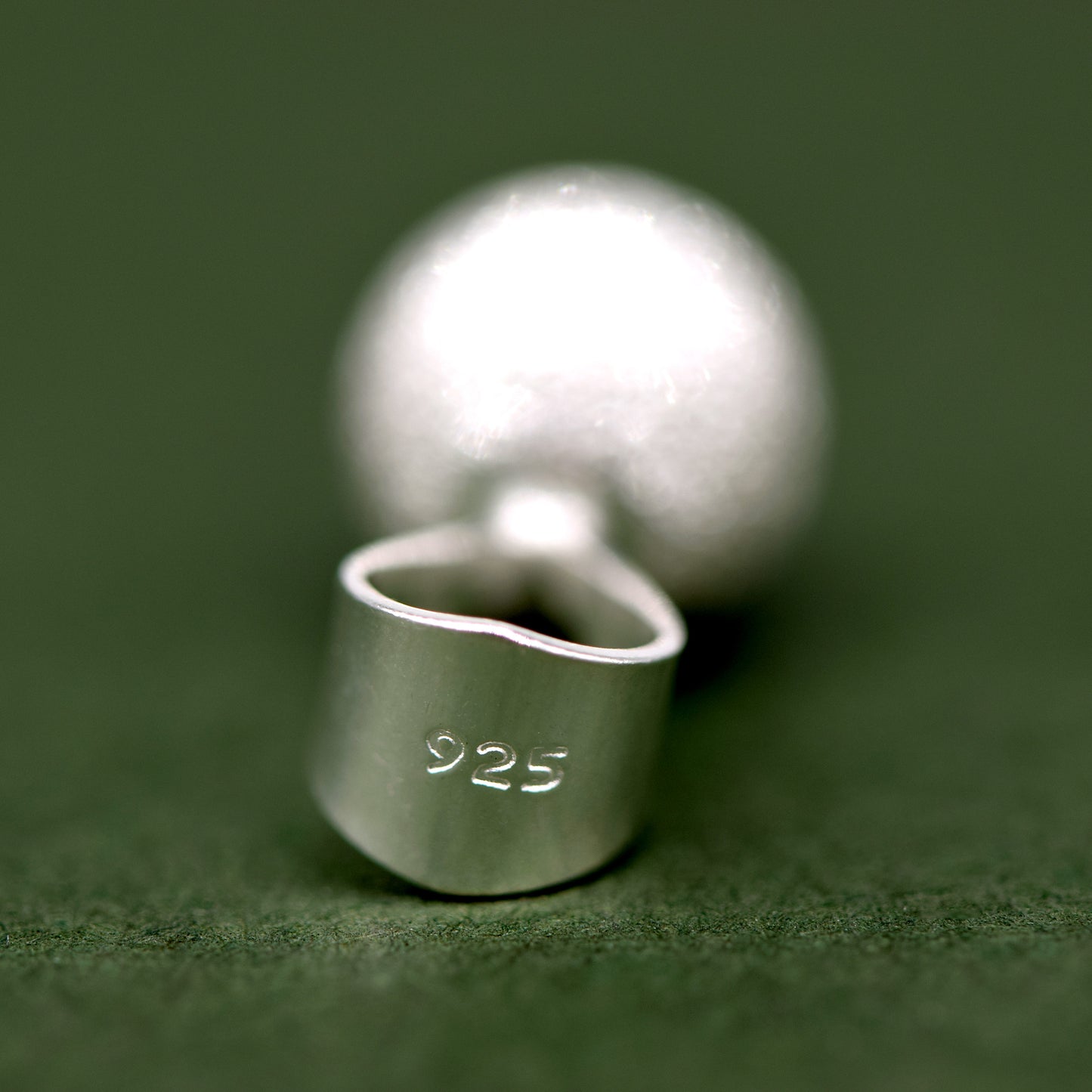 925 Sterling Silver 7mm Frosted Ball Pendant