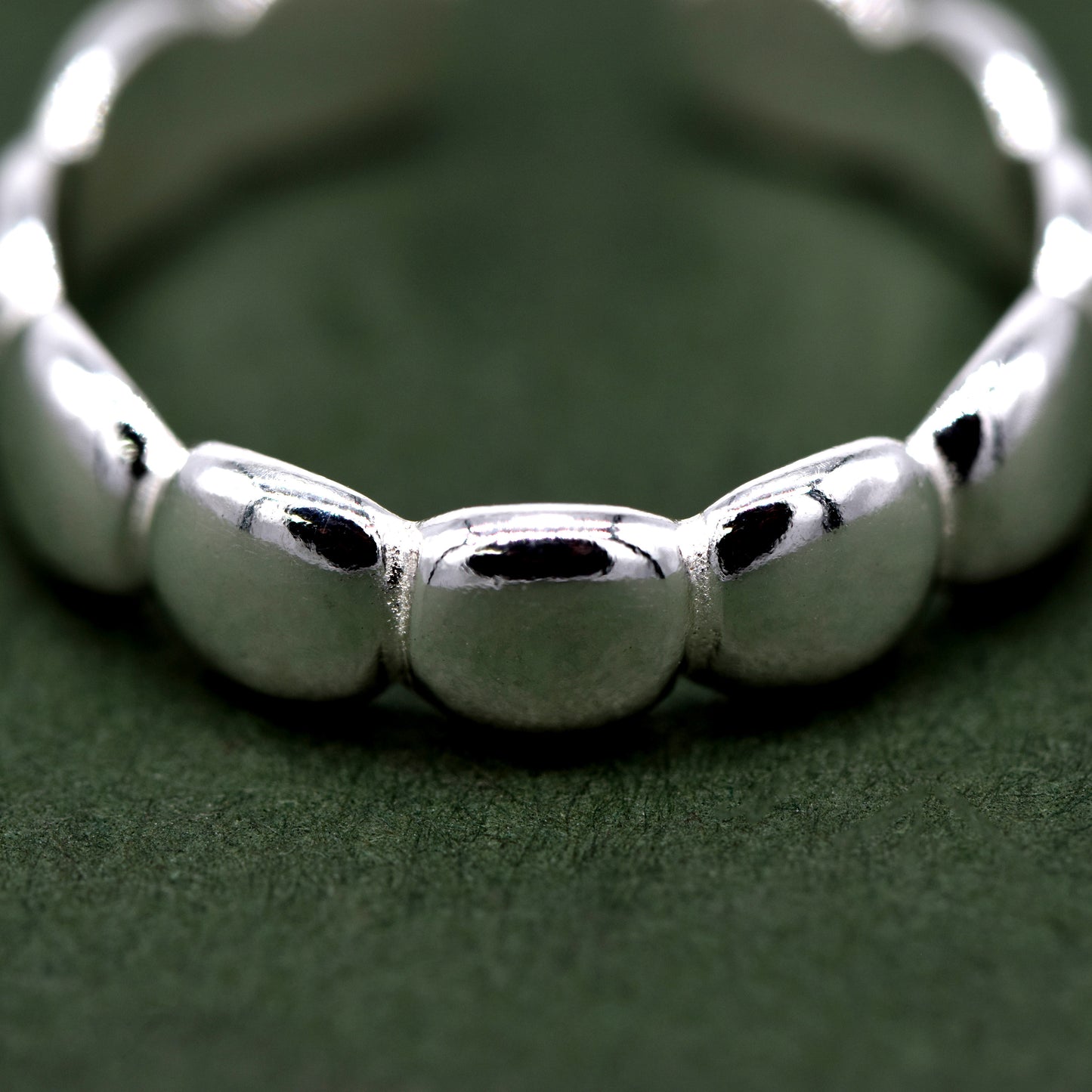 925 Sterling Silver Bubble Toe/Adjustable Ring