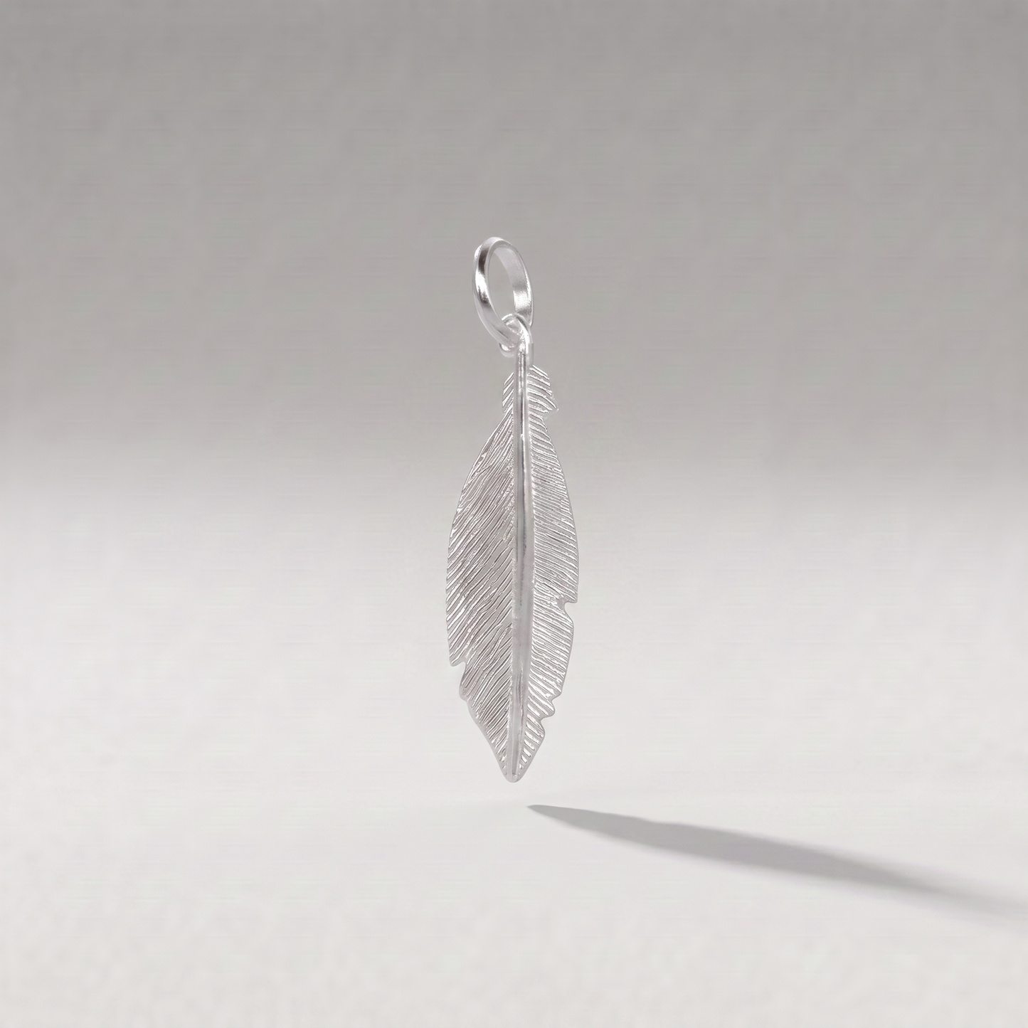 925 Sterling Silver Feather Pendant