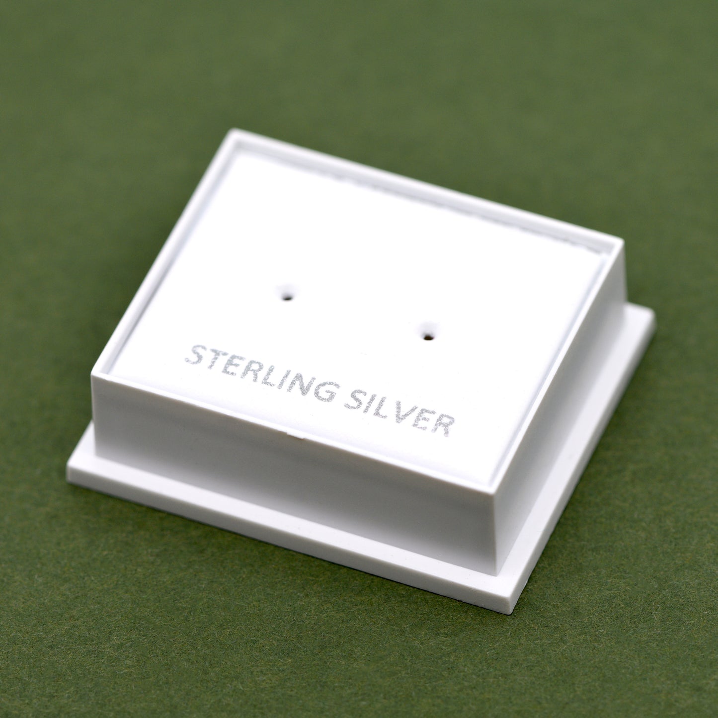 Clear Lid Earring Display Boxes "Sterling Silver" Embossed Pad 41 x 35 x 21 mm