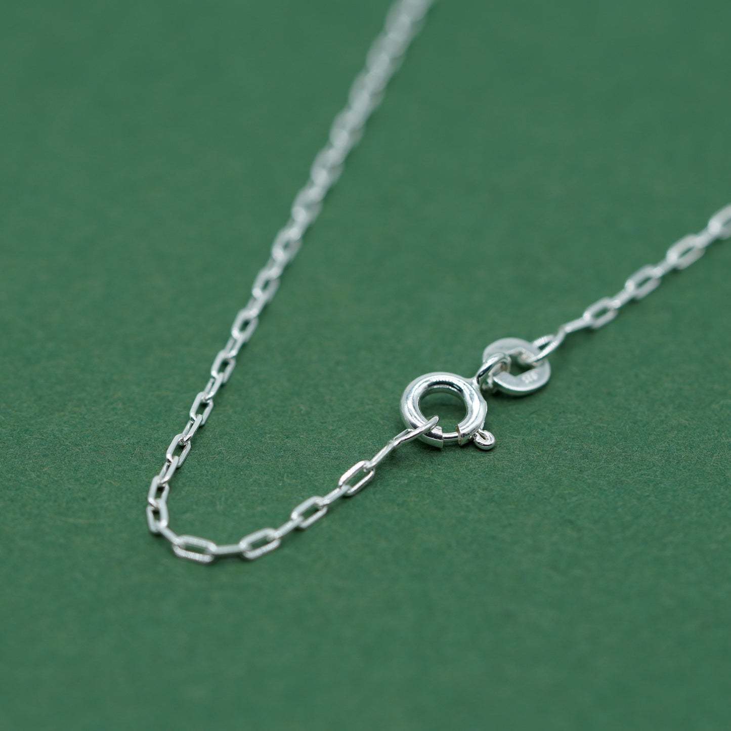 925 Sterling Silver 1.4mm Paperclip Chain Necklace