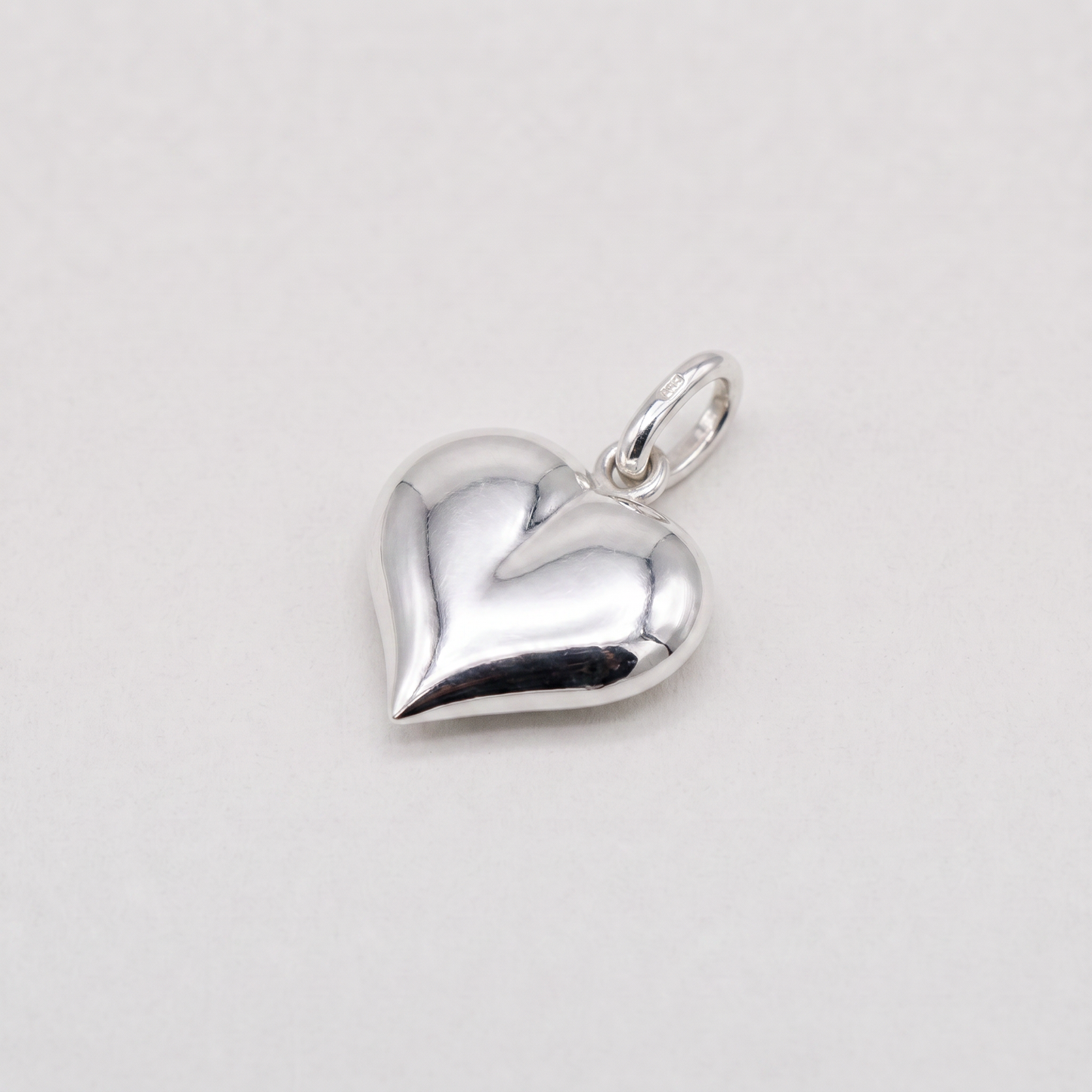 925 Sterling Silver Puffed Heart Pendant