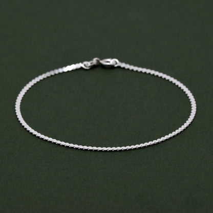 925 Sterling Silver S-Wave Herringbone Chain Bracelet