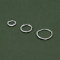 925 Sterling Silver 10, 14, 18mm Round Ear Huggie Hoop Earrings