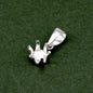 925 Sterling Silver Round 6 Claw Pendant 7mm in Diameter