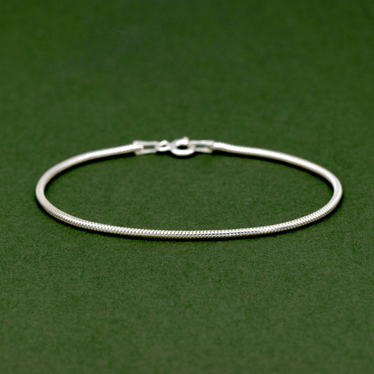 925 Sterling Silver 1.6mm Snake Chain Bracelet