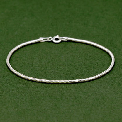 925 Sterling Silver 1.6mm Snake Chain Bracelet