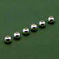 925 Sterling Silver Silicone Stopper Round Bead 6mm (⌀ 2.4mm) (6x)