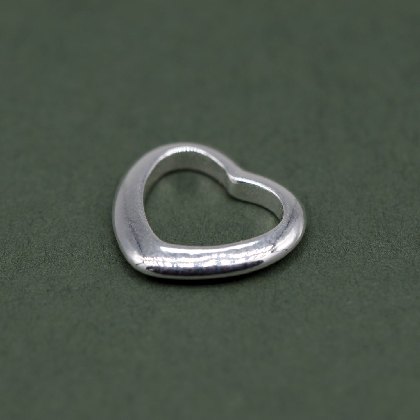 925 Sterling Silver Floating Heart Charm Pendant