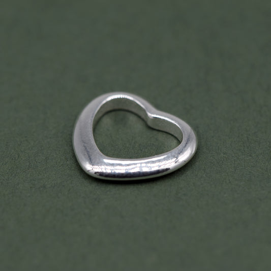 925 Sterling Silver Floating Heart Charm Pendant