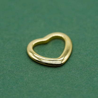 Gold Plated 925 Sterling Silver Floating Heart Charm Pendant