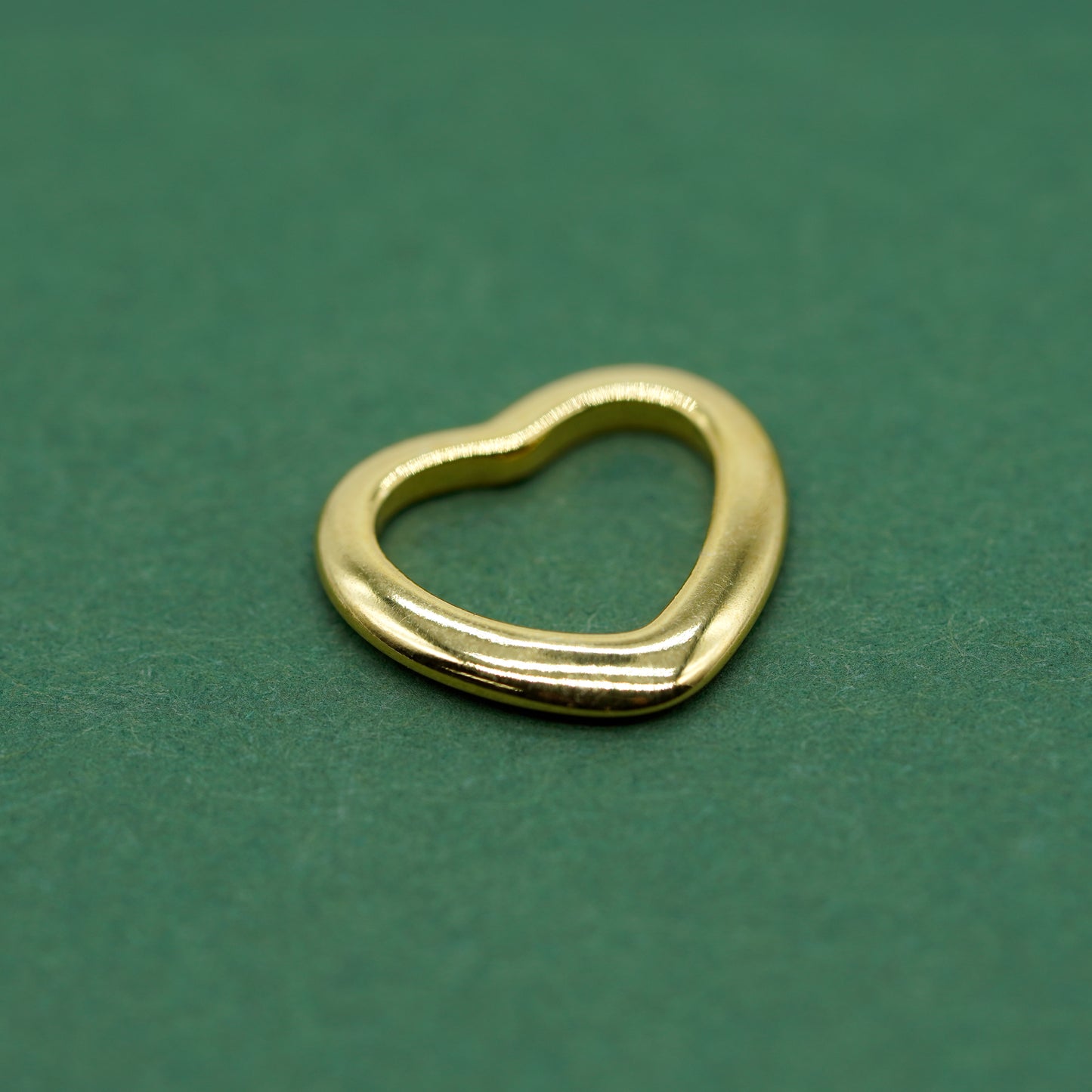 Gold Plated 925 Sterling Silver Floating Heart Charm Pendant