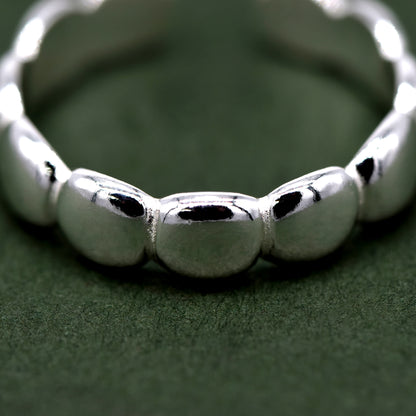 925 Sterling Silver Bubble Toe/Adjustable Ring