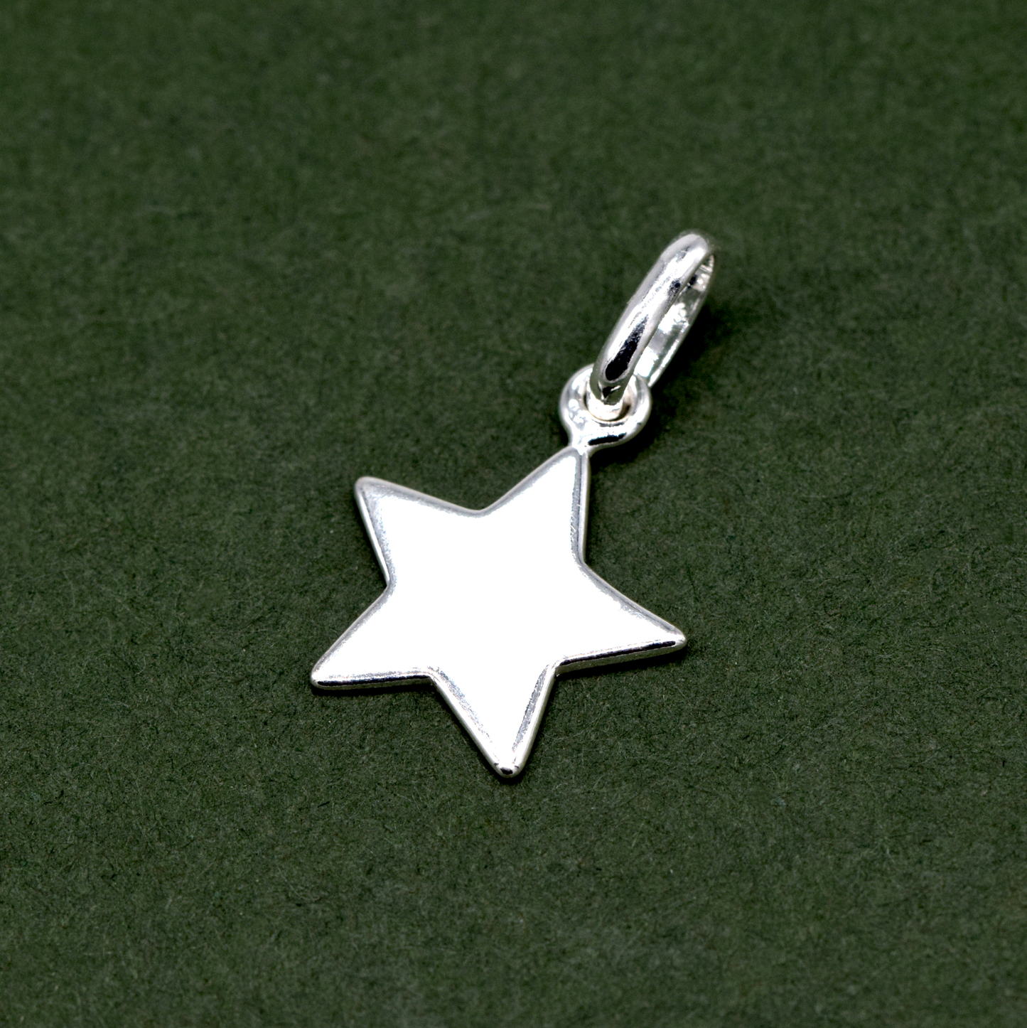 925 Sterling Silver Flat Star Pendant