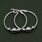 925 Sterling Silver Creole Style Square Tube Hoop Earring 20mm