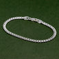 925 Sterling Silver 3mm Flat Curb Bracelet