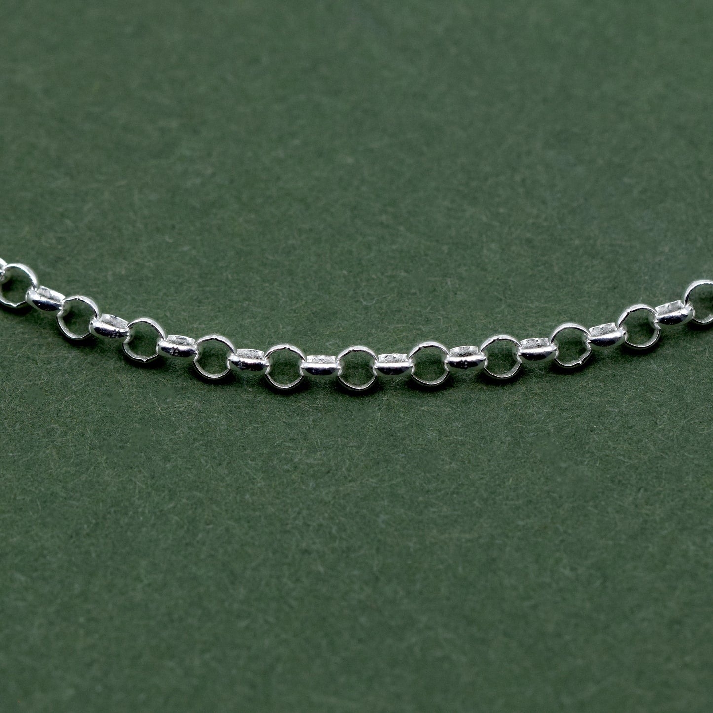 925 Sterling Silver 2.5mm Rolo Belcher Chain Bracelet