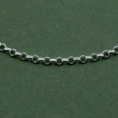 925 Sterling Silver 2.5mm Rolo Belcher Chain Bracelet