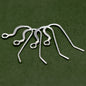 925 Sterling Silver French Wire Dropper Earring Hooks Jewellery Making (4x)