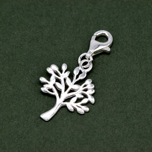 925 Sterling Silver 15mm Tree Of Life Charm