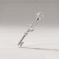 925 Sterling Silver 19mm Key Charm