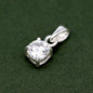 925 Sterling Silver 5mm Cubic Zirconia Pendant