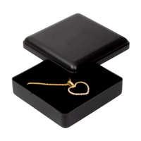 2x Square Jewellery Gift Boxes For Pendant Earrings Necklace Foam Padded