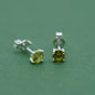 925 Sterling Silver 4mm Coloured Gem C/Z Stud Earrings