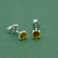 925 Sterling Silver 4mm Coloured Gem C/Z Stud Earrings