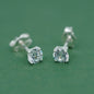 925 Sterling Silver 4mm Coloured Gem C/Z Stud Earrings