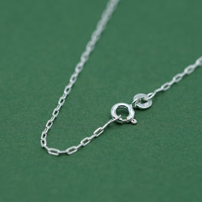 925 Sterling Silver 1.4mm Paperclip Chain Necklace
