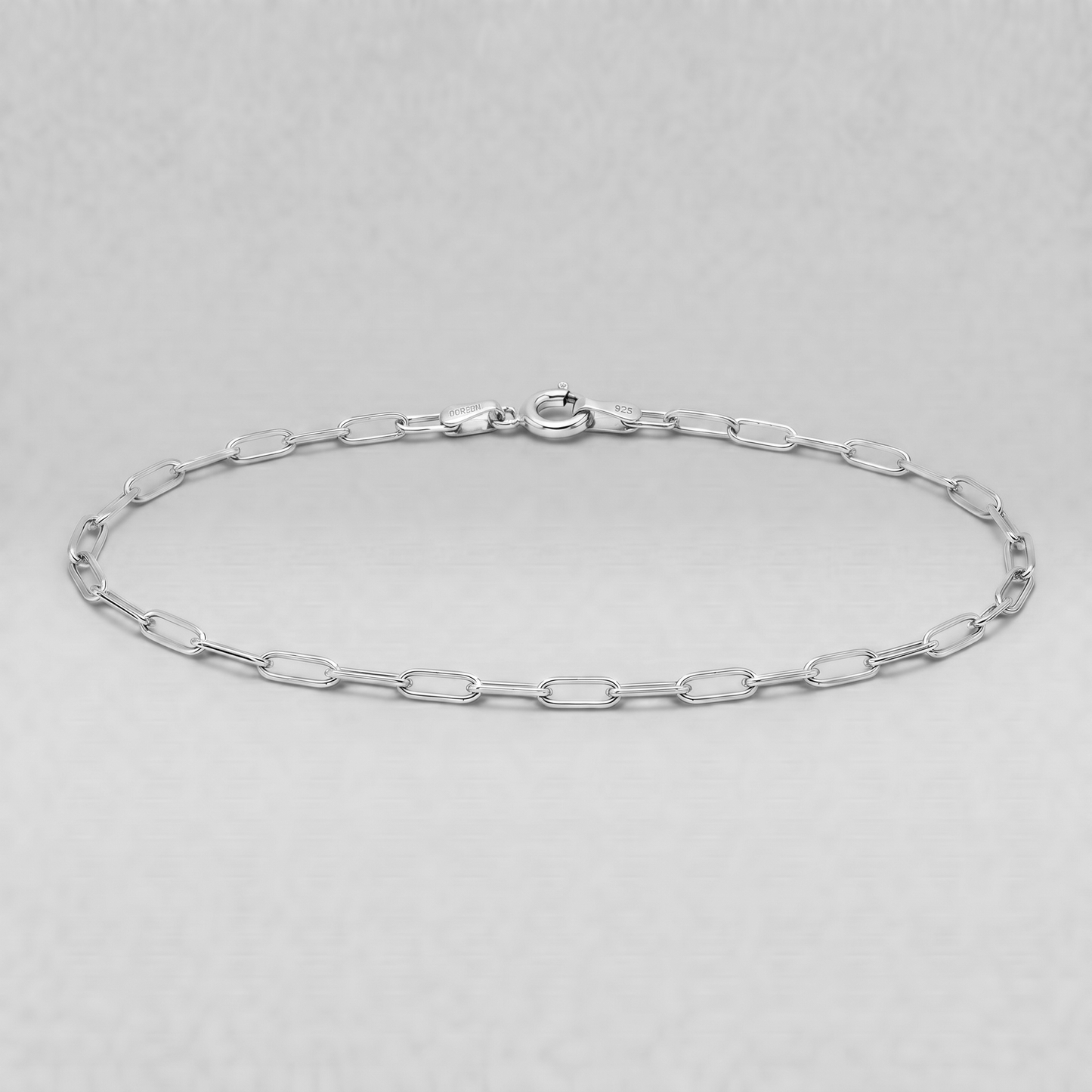 925 Sterling Silver Paperclip Chain Bracelet