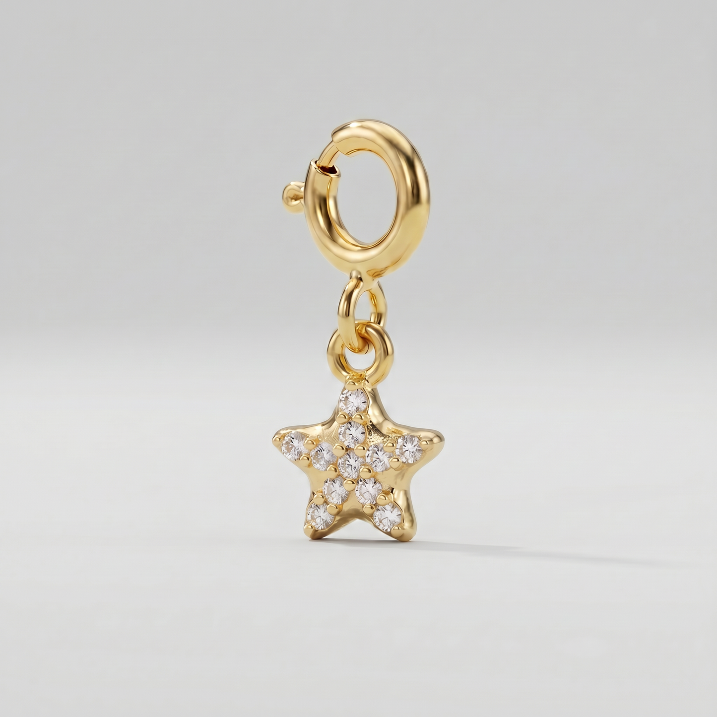 4mm CZ Pavé Star Charm