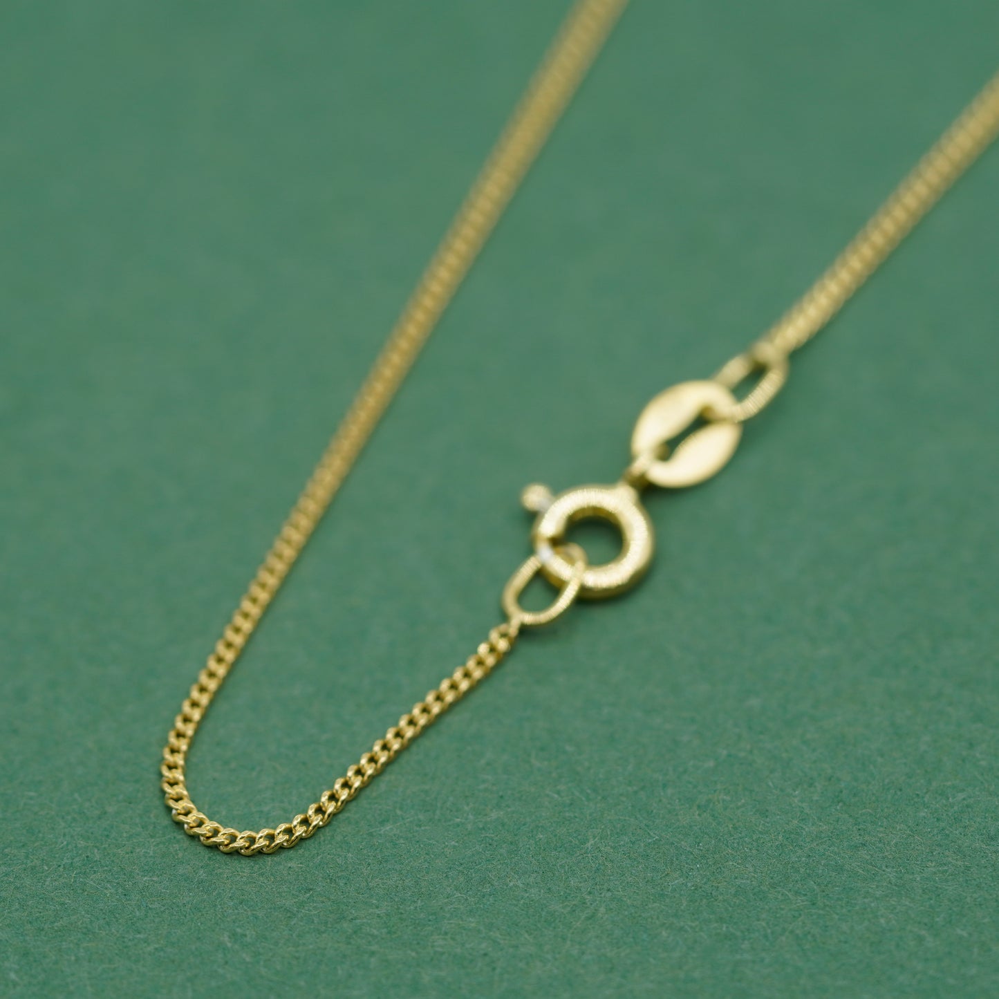 Gold Plated 925 Sterling Silver Curb Chain Necklace