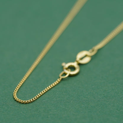 Gold Plated 925 Sterling Silver Curb Chain Necklace