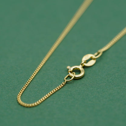 Gold Plated 925 Sterling Silver Curb Chain Necklace