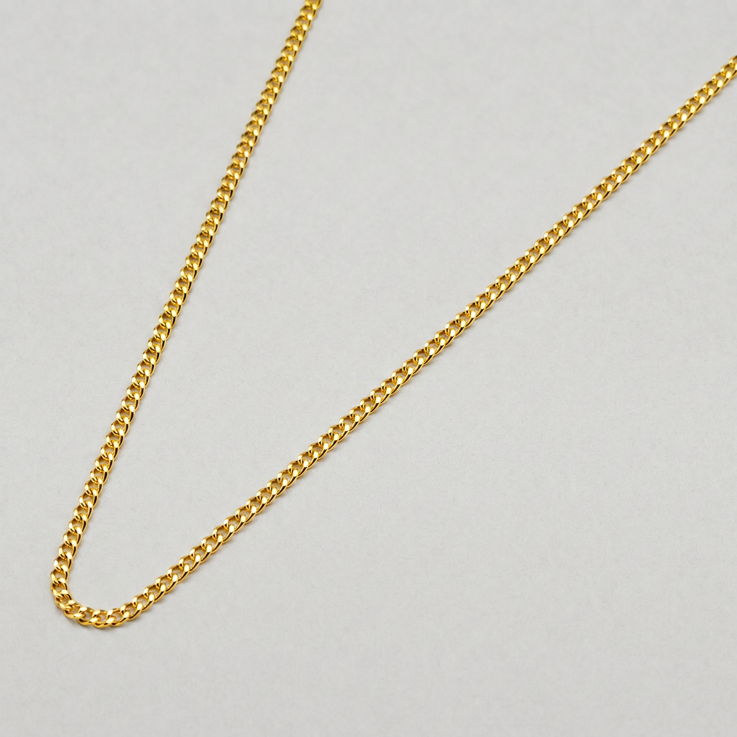 Gold Plated 925 Sterling Silver Curb Chain Necklace