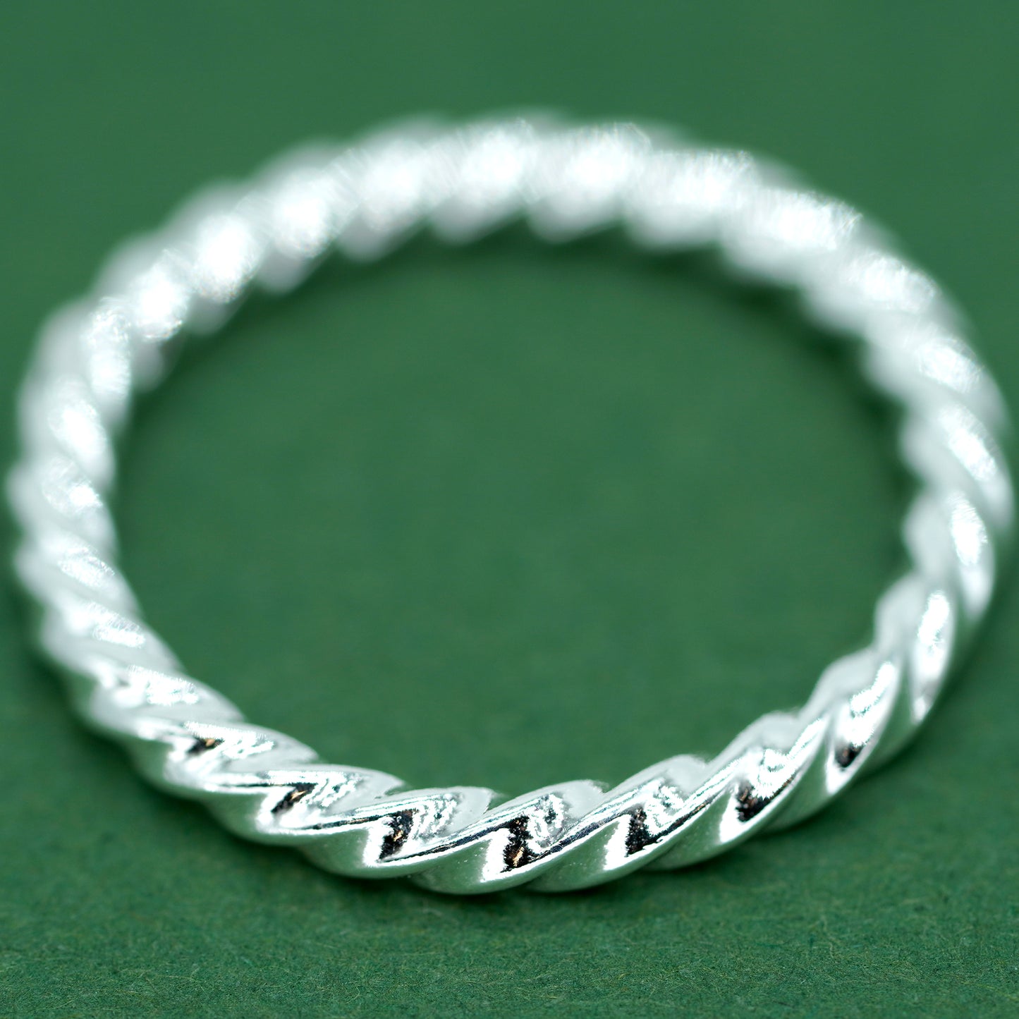 925 Sterling Silver 2.2mm Twisted Ring Band