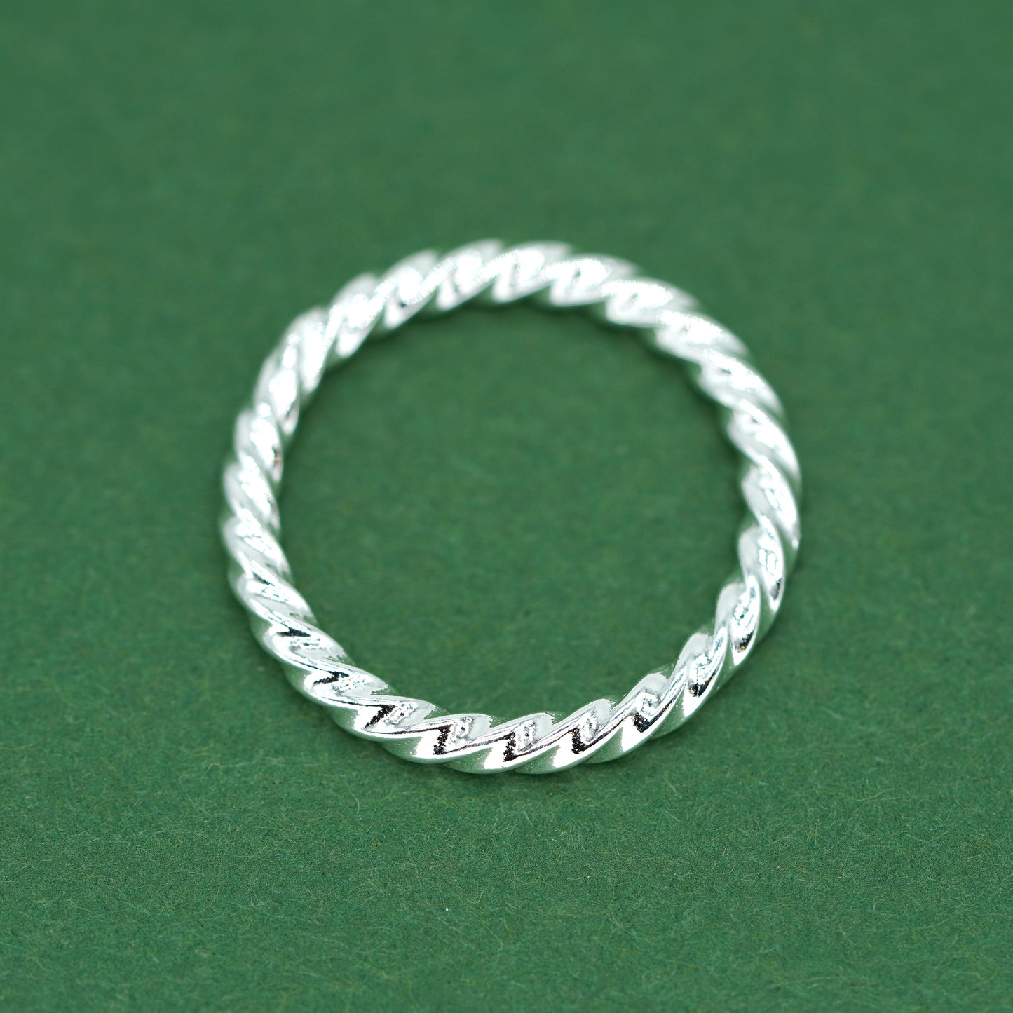 925 Sterling Silver 2.2mm Twisted Ring Band