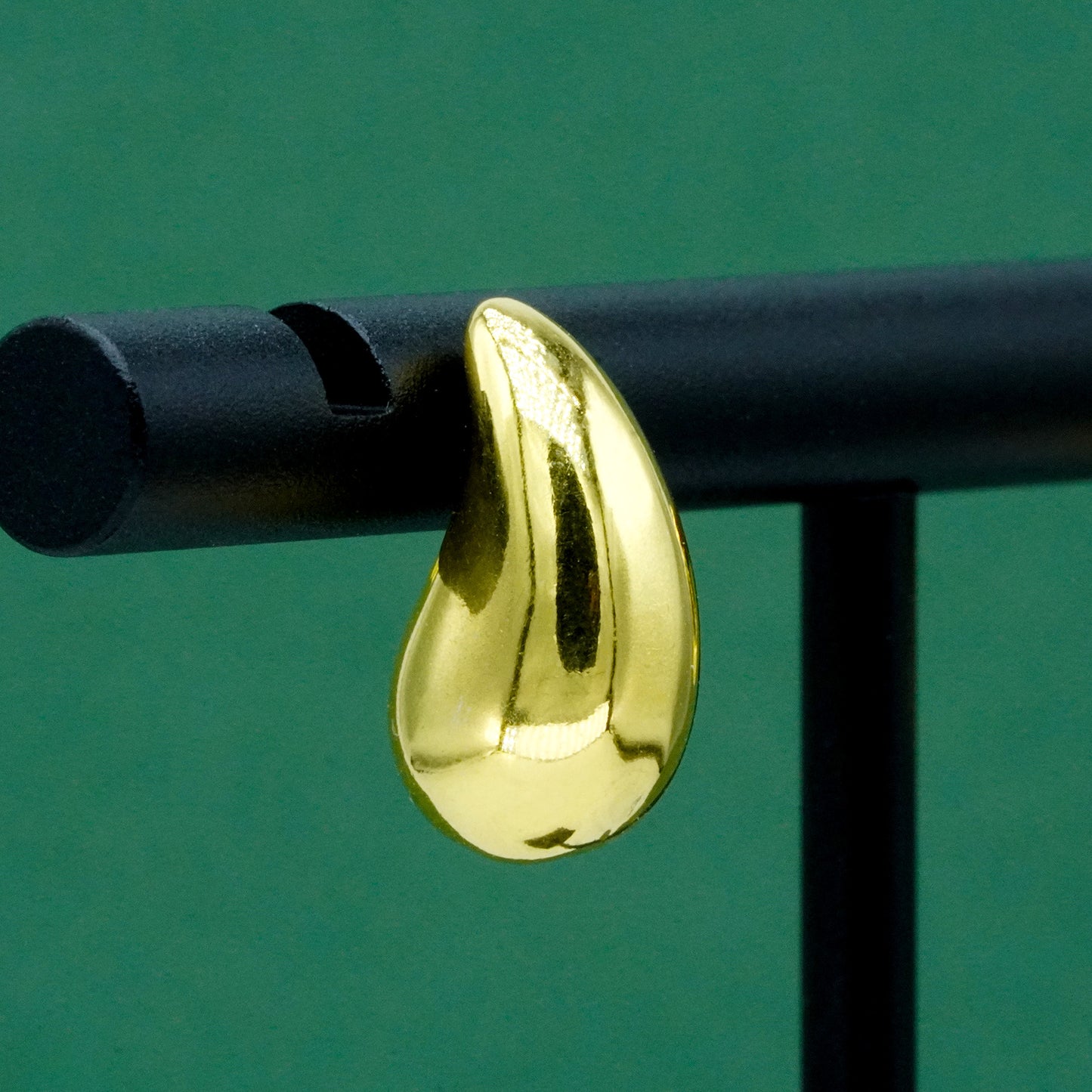 18k Flash Gold Plated 925 Sterling Silver Teardrop Stud Earrings, Minimalist Gold Studs, Gift for Her, Birthday Gift, Anniversary Gift