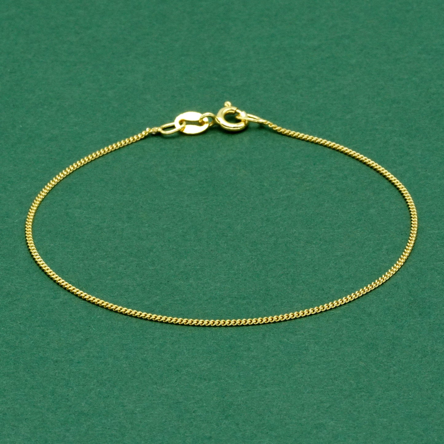 Gold Plated 925 Sterling Silver D/C Curb Chain Bracelet