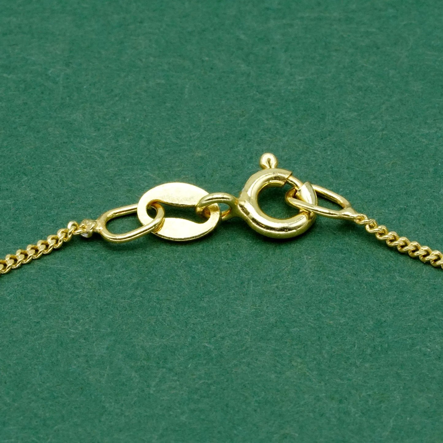 18k Gold Flash Plated D/C Curb Chain Anklet