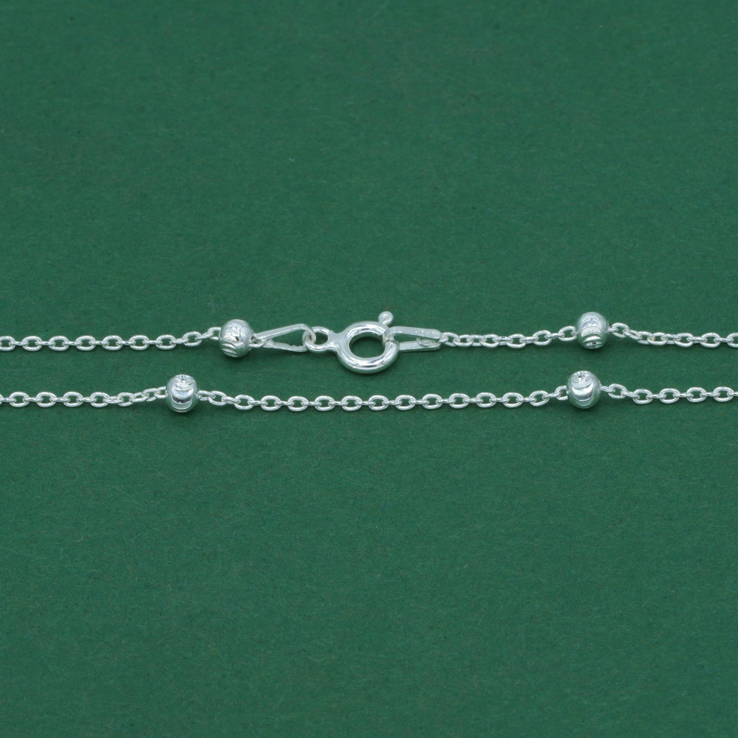925 Sterling Silver Diamond Cut Beaded Bracelet, Minimal Satellite Ball Chain Bracelet, Everyday Silver Jewellery, Gift for Her