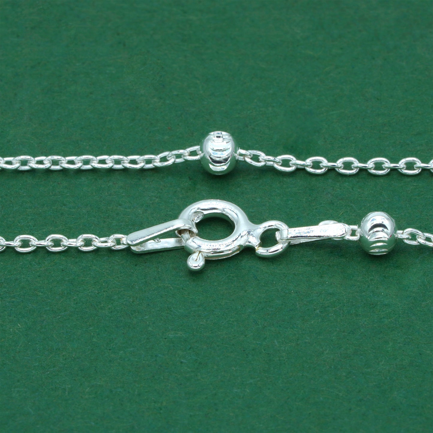 925 Sterling Silver Diamond Cut Beaded Necklace, Minimal Satellite Ball Chain Necklace, Everyday Silver Jewellery, Gift for Her