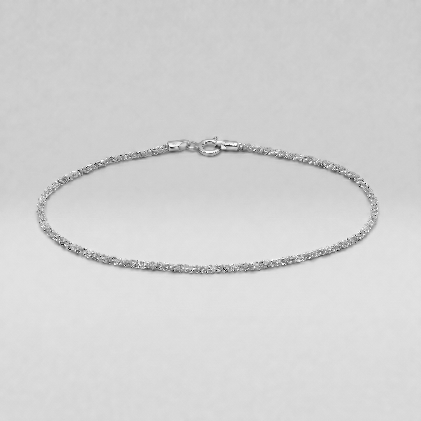 925 Sterling Silver Margherita Chain Anklet