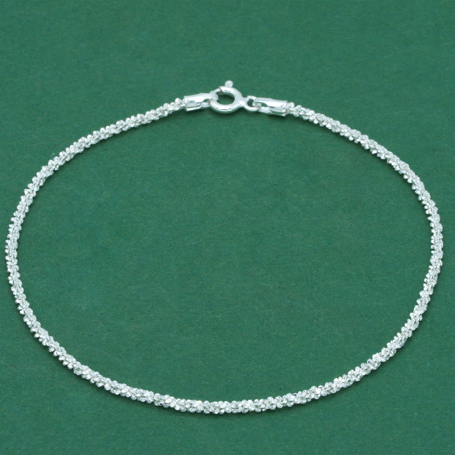 925 Sterling Silver Margherita Chain Bracelet, Delicate Sparkle Chain Bracelet, Minimal Everyday Silver Jewellery, Gift for Her