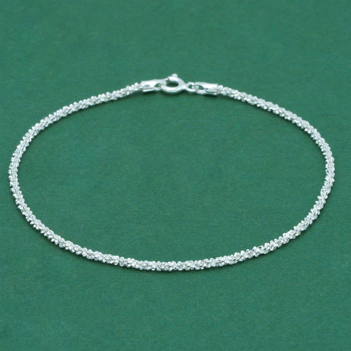 925 Sterling Silver Margherita Chain Bracelet, Delicate Sparkle Chain Bracelet, Minimal Everyday Silver Jewellery, Gift for Her
