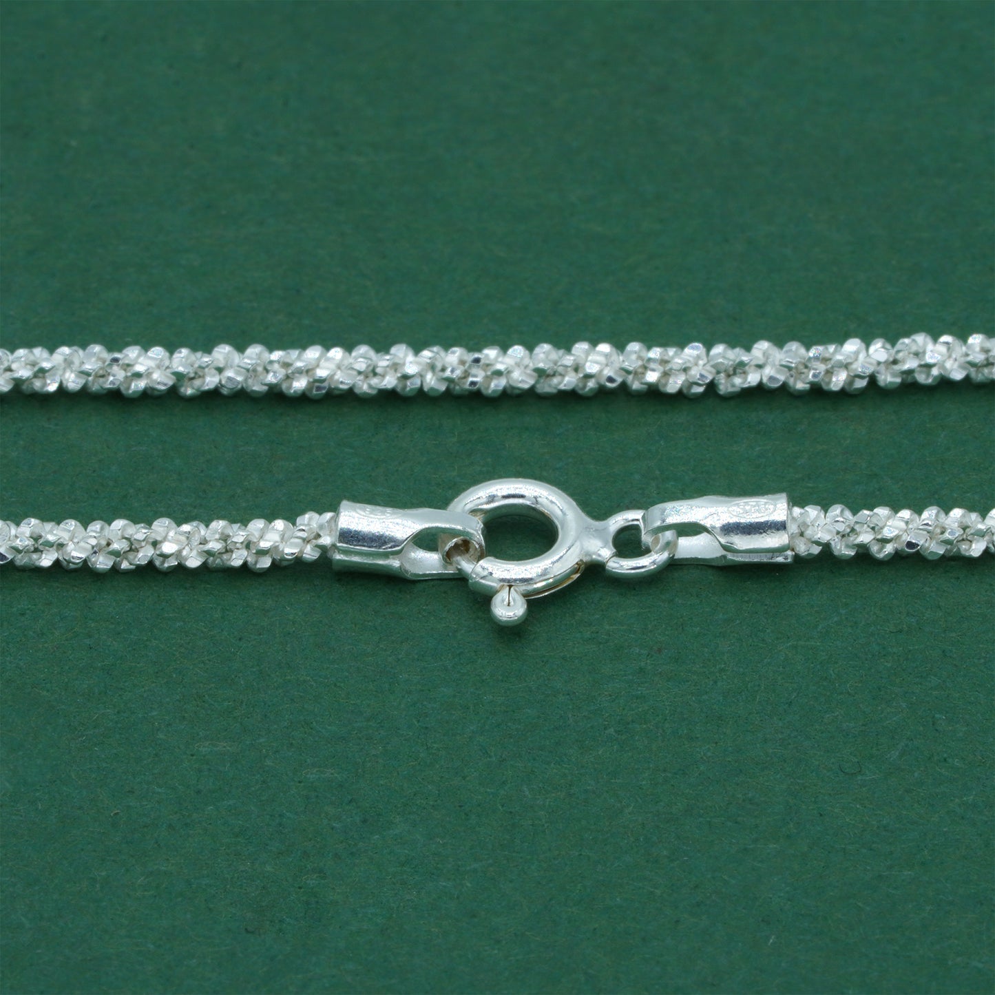 925 Sterling Silver Margherita Chain Anklet, Delicate Sparkle Ankle Bracelet, Minimal Everyday Silver Jewellery, Gift for Her