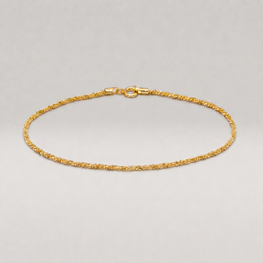 18k Gold Flash Plated Margherita Chain Bracelet
