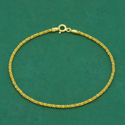 18k Gold Flash Plated Margherita Chain Bracelet, Delicate Sparkle Gold Bracelet, Minimal Everyday Jewellery, Gift for Her